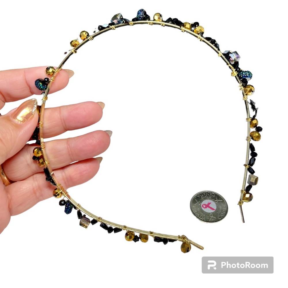 Bead and crystal headband -very pretty standard size
